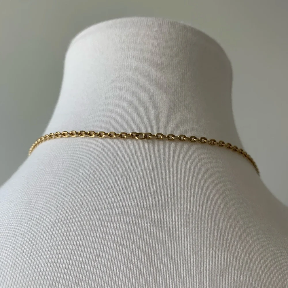 Costume Gold Chain Necklace and Dangly Earrings Bundle